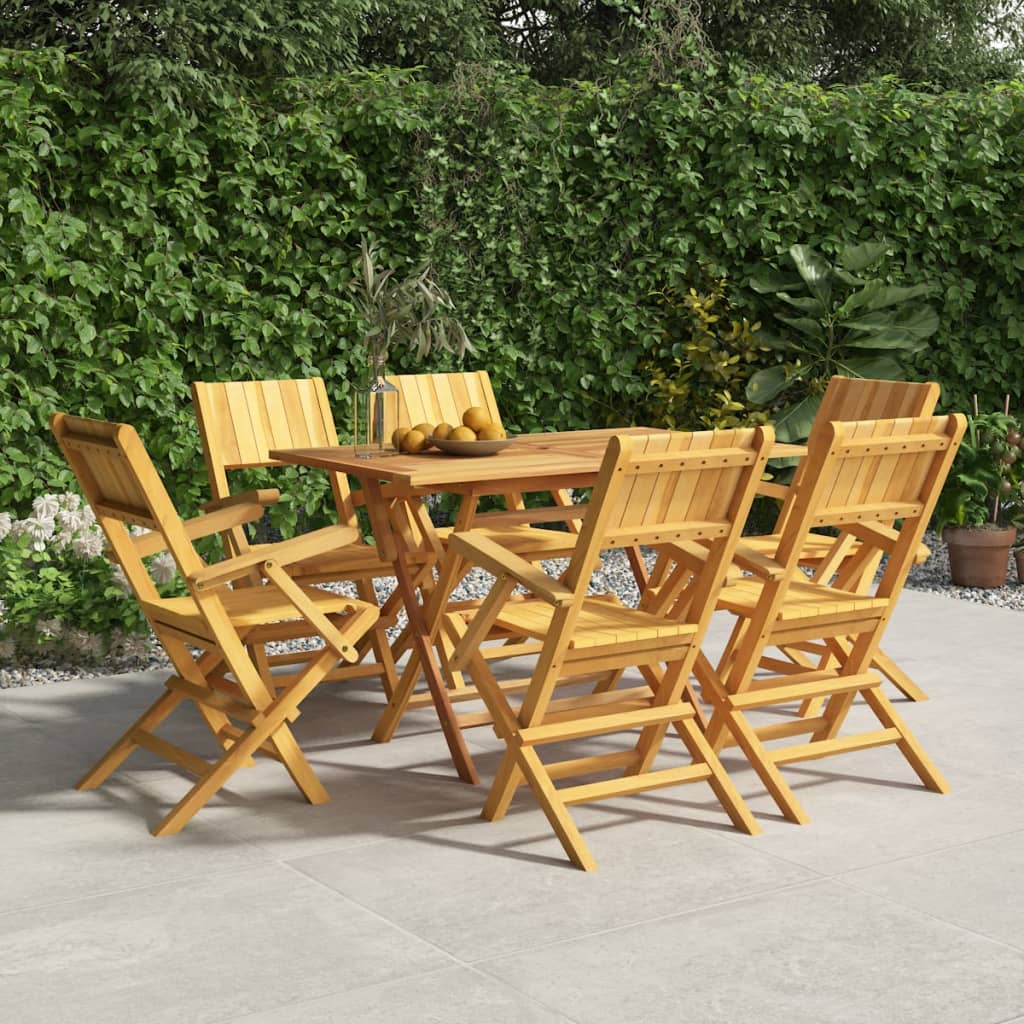 Folding Garden Chairs 6 pcs 55x61x90 cm Solid Wood Teak - Millennium Furniture