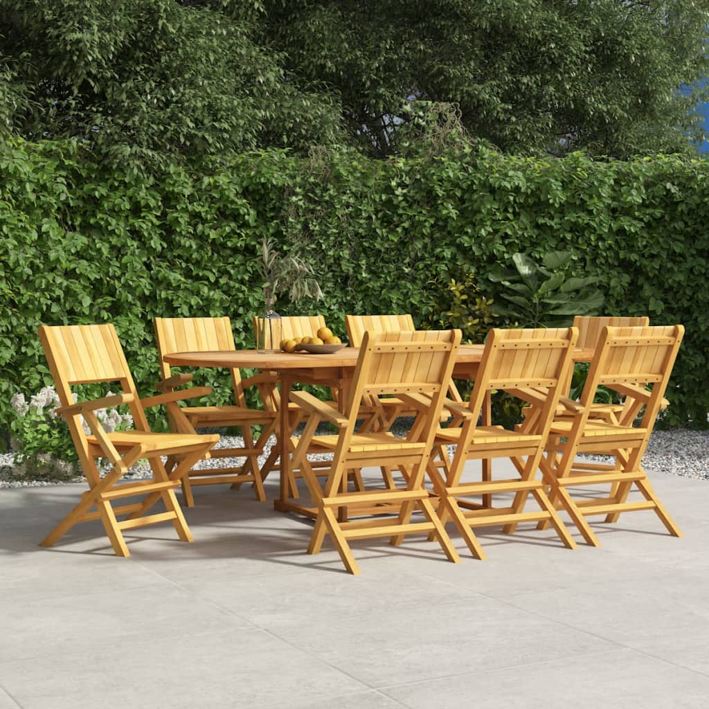 Folding Garden Chairs 8 pcs 55x61x90 cm Solid Wood Teak - Style and Chic