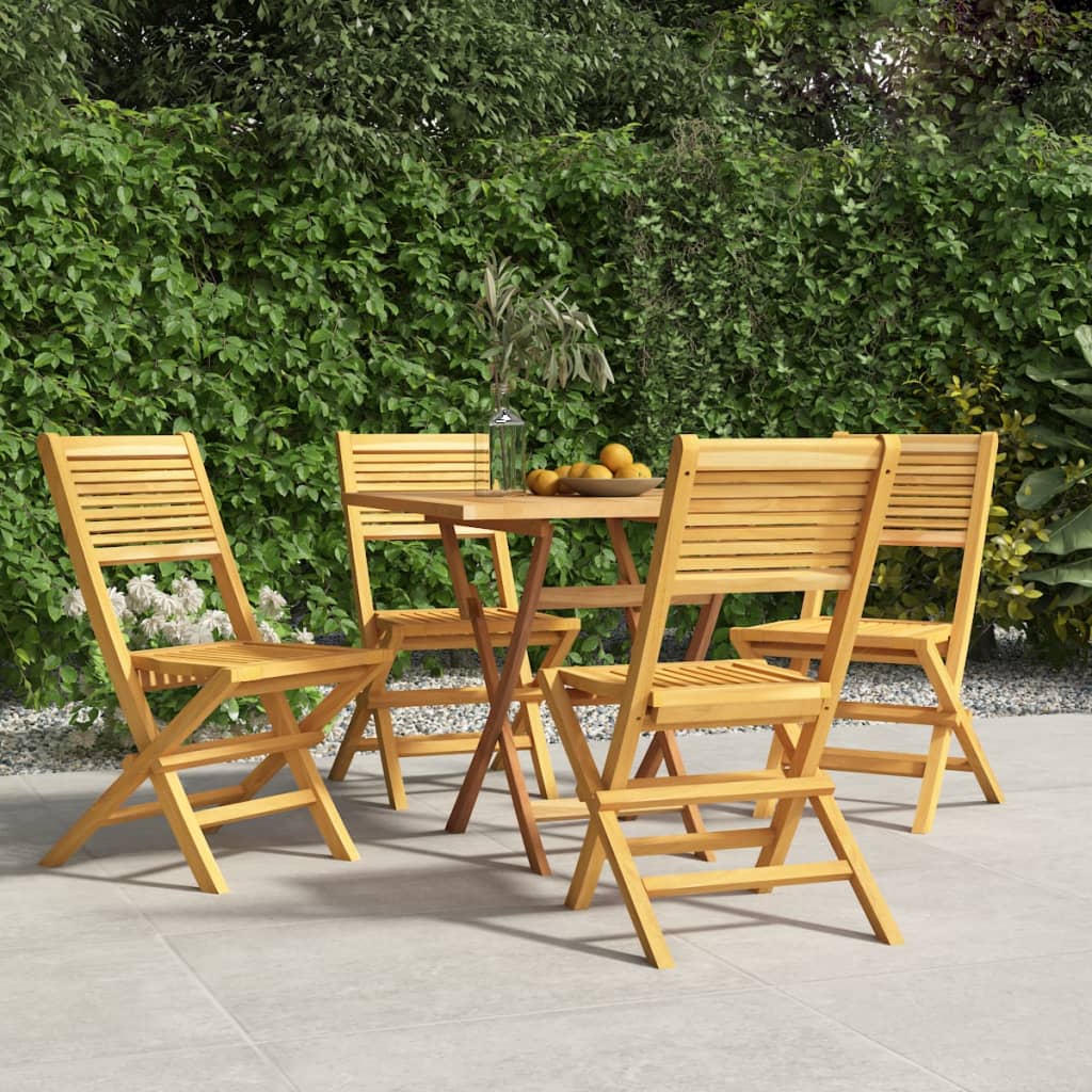 Folding Garden Chairs 4 pcs 47x62x90 cm Solid Wood Teak - Tyrell & Tyrell