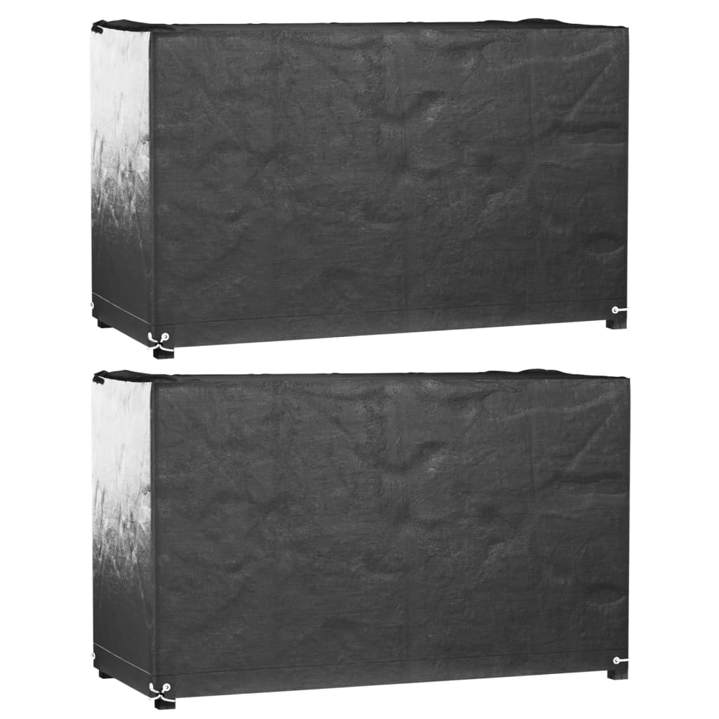Garden Furniture Covers 2 pcs 8 Eyelets 125x55x75 cm Rectangular - Decor Base