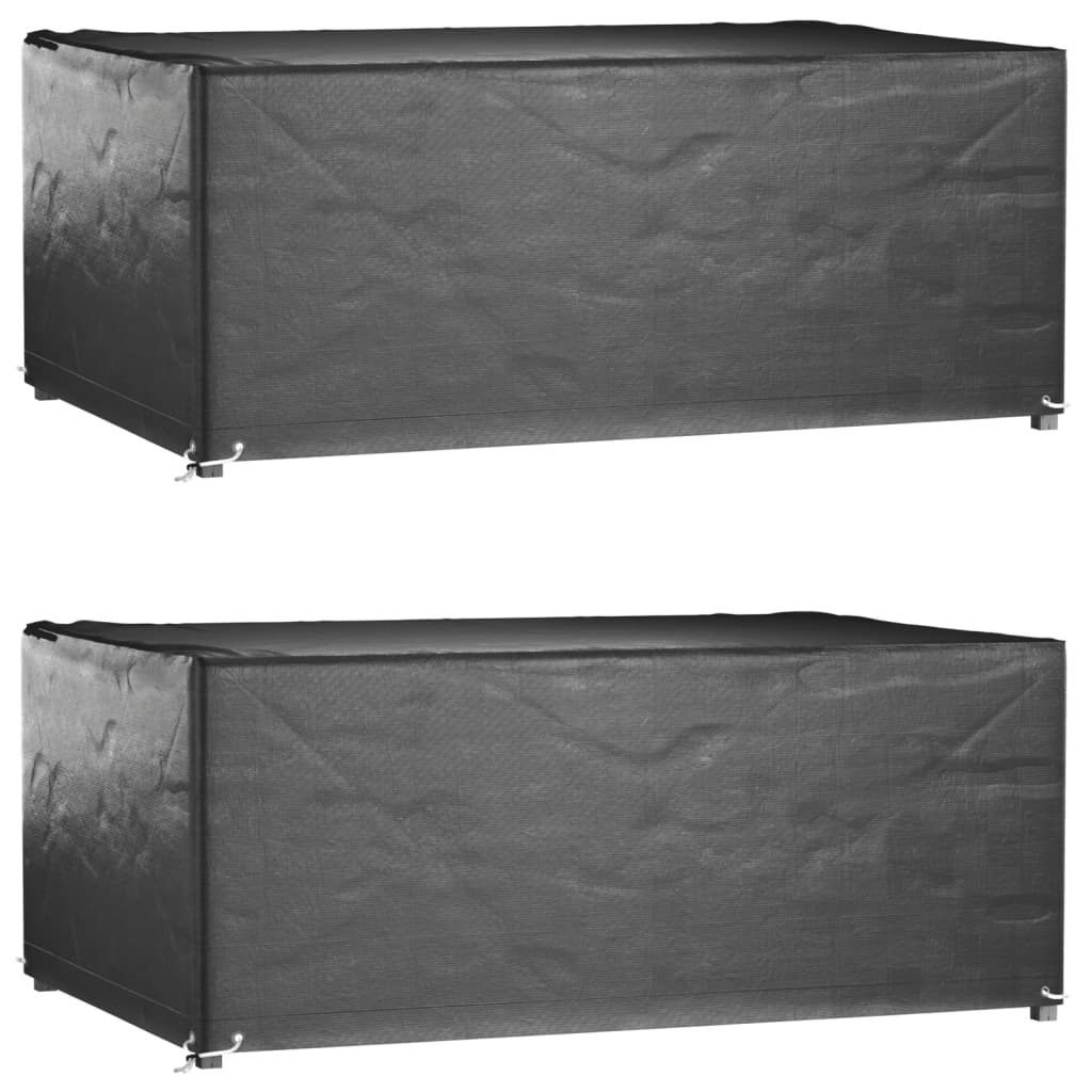 Garden Furniture Covers 2 pcs 8 Eyelets 180x122x75 cm Rectangular - Millennium Furniture