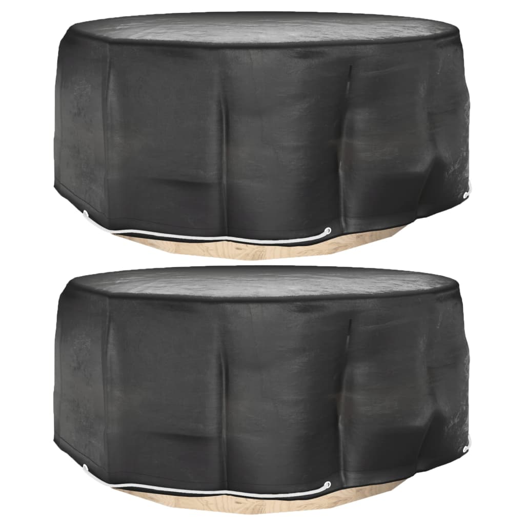 Garden Furniture Covers 2 pcs 10 Eyelets Ã ̃260x90 cm Round - Unbeatable Bargains