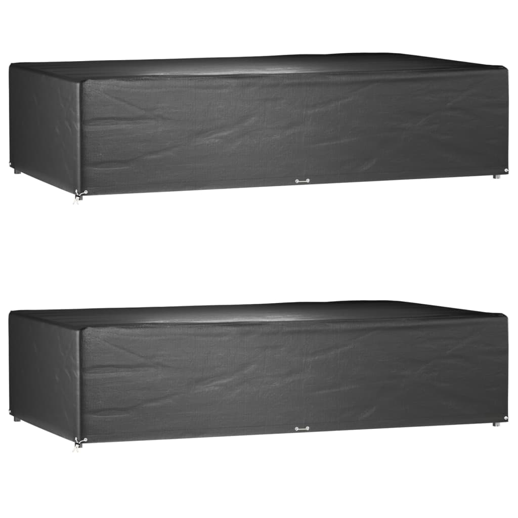Garden Furniture Covers 2 pcs 12 Eyelets 315x180x75 cm Rectangular - Unbeatable Bargains