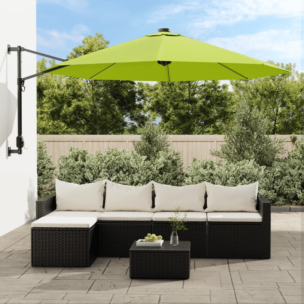 Wall Mounted Parasol Apple Green 290cm - Casper Homes