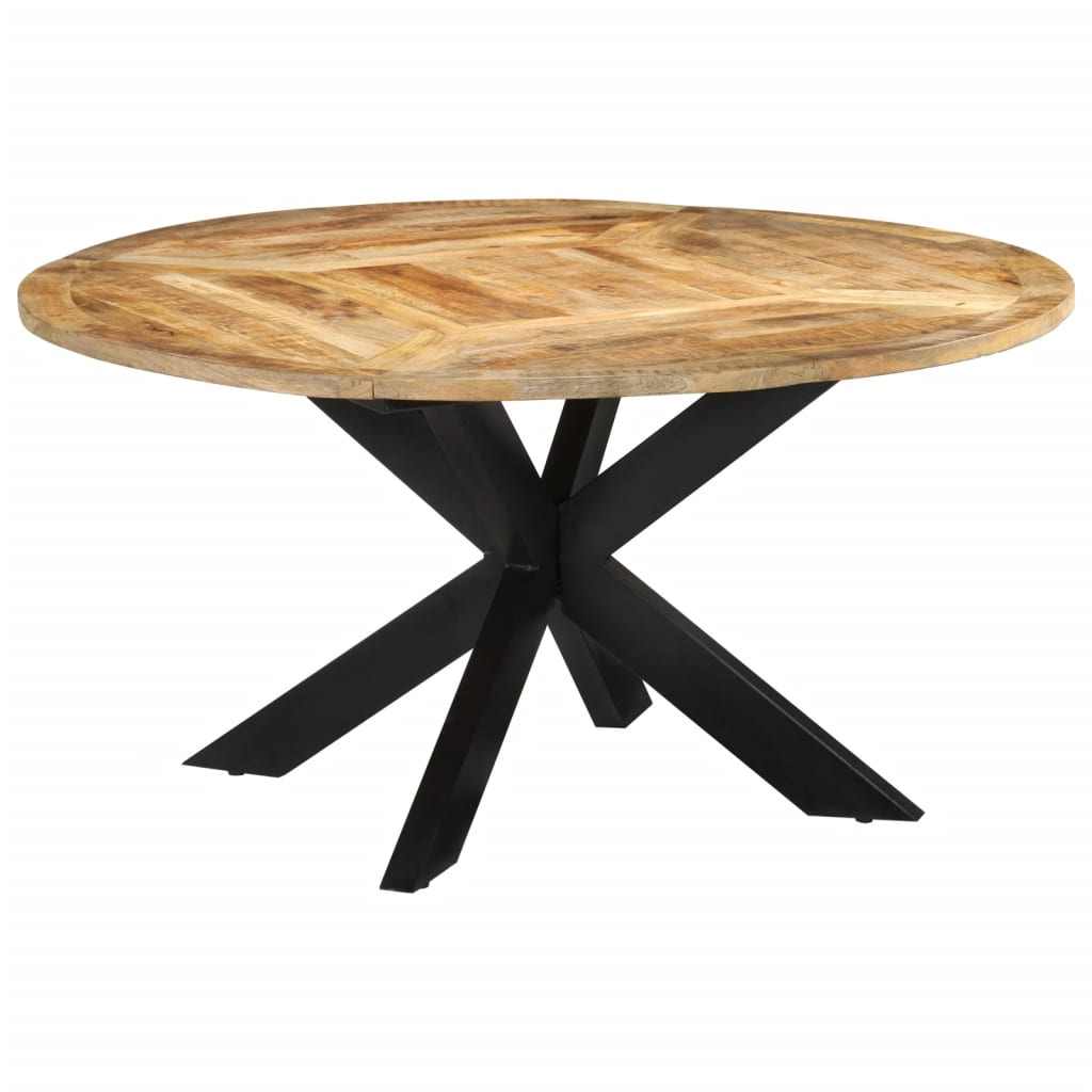 Dining Table 150x76 cm Solid Rough Wood Mango - Decor Base