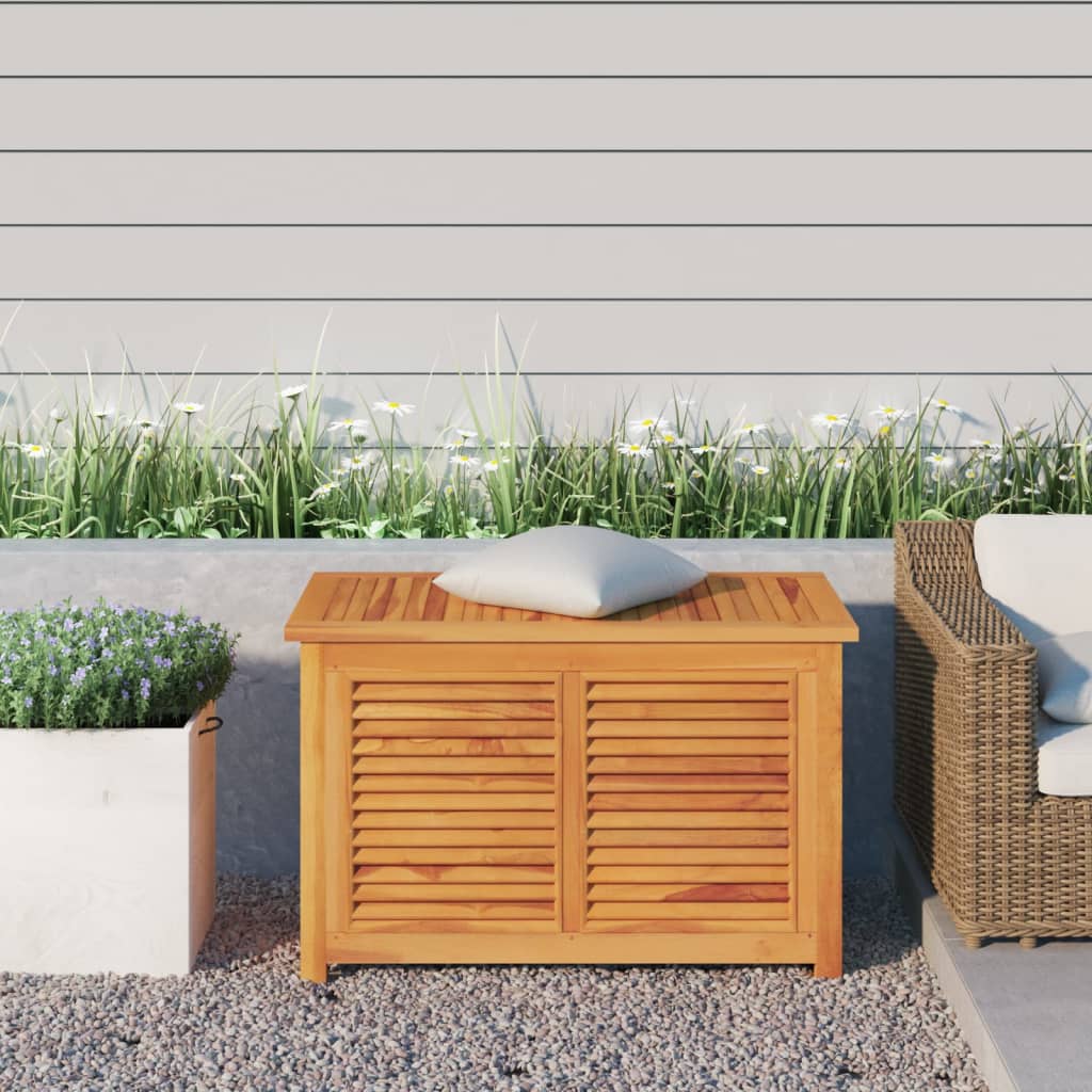 Garden Storage Box with Bag 90x50x58 cm Solid Wood Teak - Style and Chic