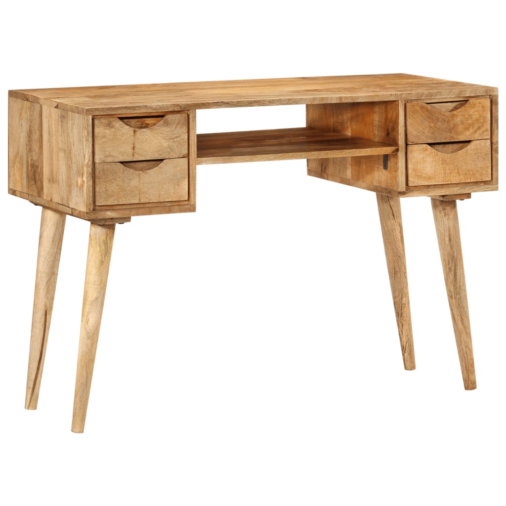 Desk with Drawers 110x47x76 cm Solid Wood Mango - Decor Base