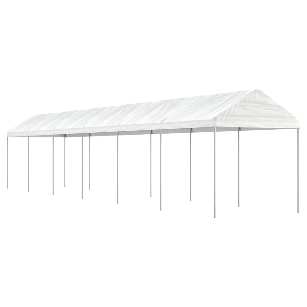 Gazebo with Roof White 13.38x2.28x2.69 m Polyethylene - Unbeatable Bargains