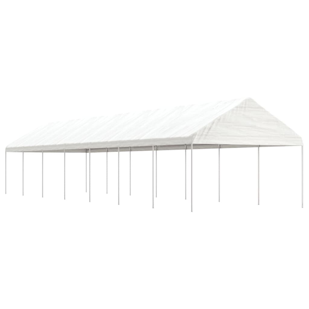 Gazebo with Roof White 15.61x4.08x3.22 m Polyethylene - Merlin Deals