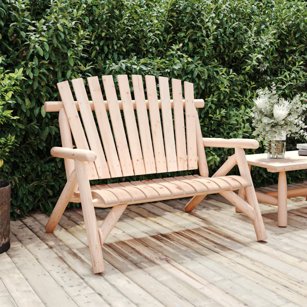 2-Seater Garden Bench 119x85x98 cm Solid Wood Spruce - Tyrell & Tyrell