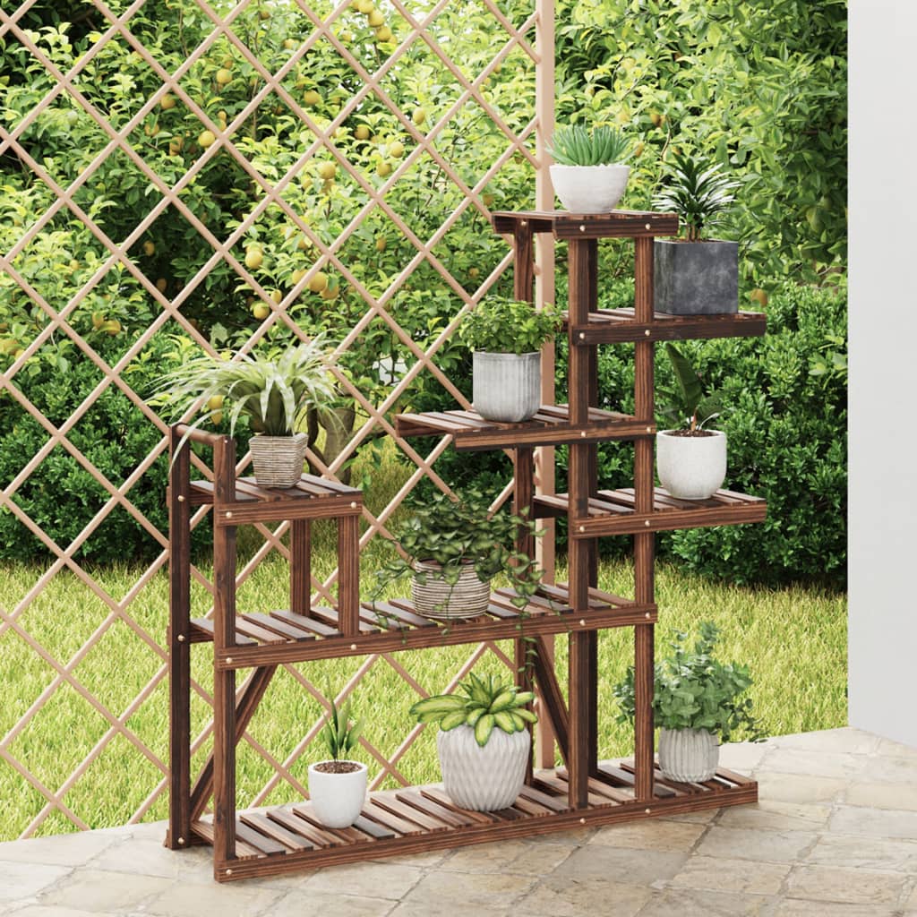 Flower Stand 110x25x111 cm Solid Wood Fir - Merlin Deals