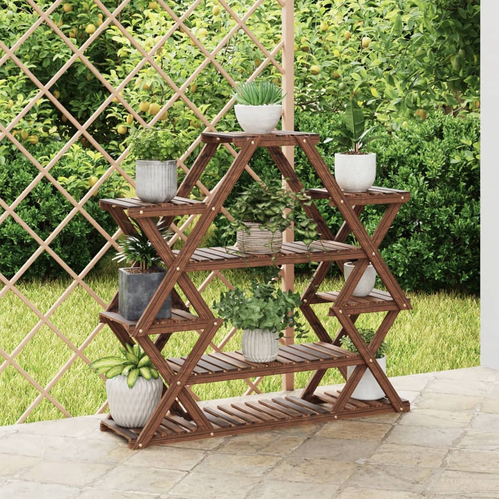 Flower Stand 110x25x105 cm Solid Wood Fir - R and M Furniture