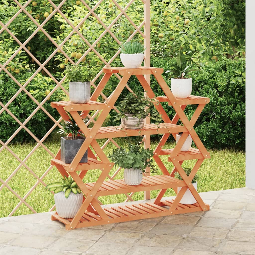 Flower Stand 110x25x105 cm Solid Wood Fir - Merkel Designers