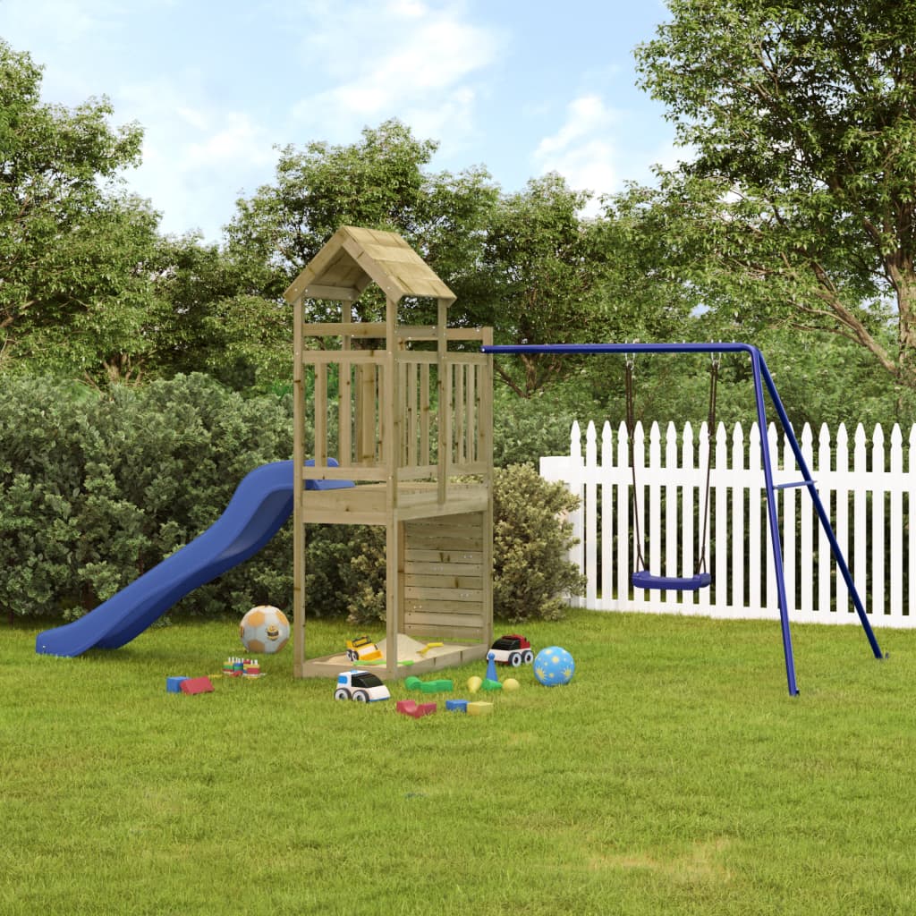 Outdoor Playset Impregnated Wood Pine - Style and Chic