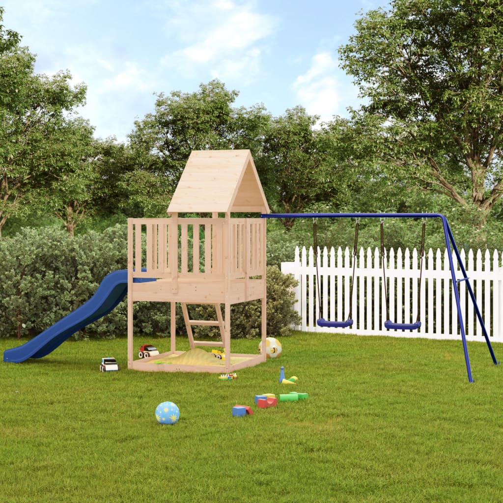 Outdoor Playset Solid Wood Pine - Style and Chic