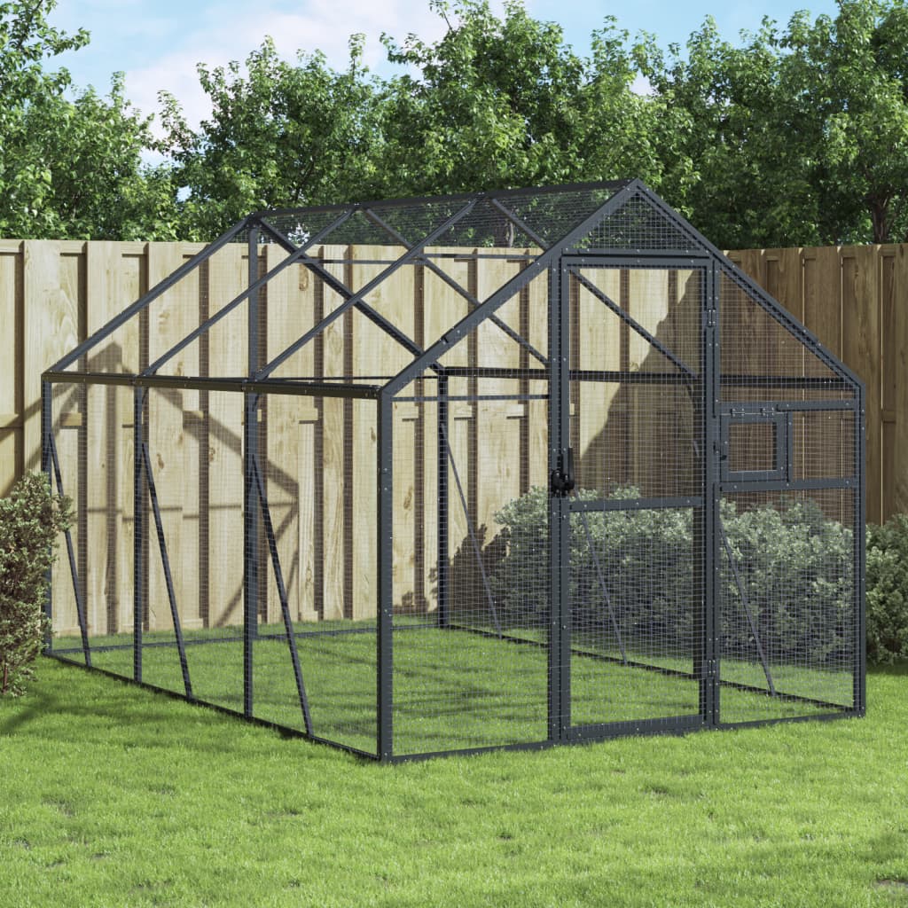 Aviary Anthracite 1.79x3x1.85 m Aluminium - Style and Chic