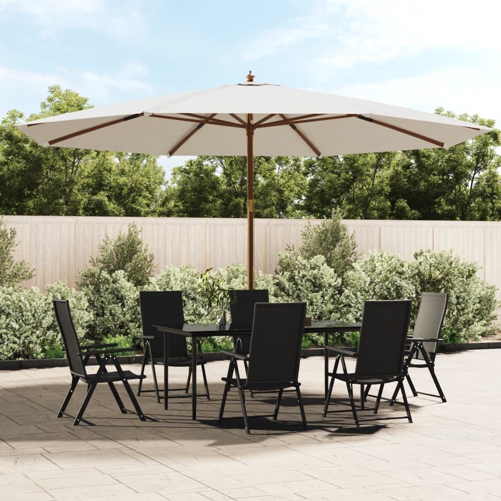 Garden Parasol with Wooden Pole Sand 400x273 cm - Millennium Furniture