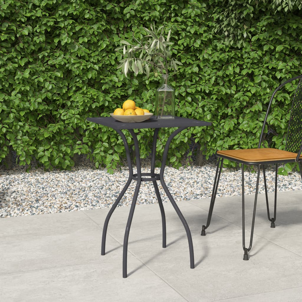 Garden Table Anthracite 50x50x72 cm Steel Mesh - R and M Furniture