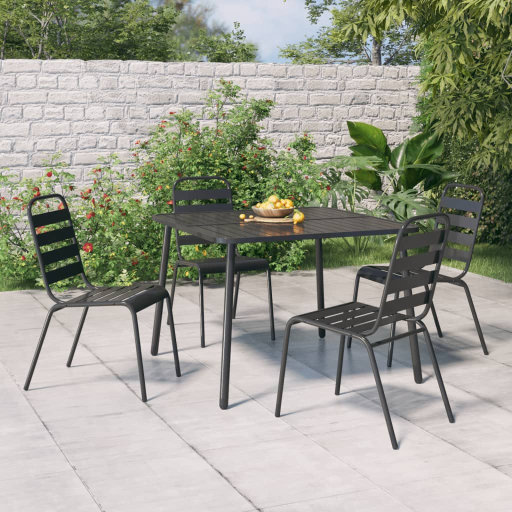 Garden Table Anthracite 100x100x71 cm Steel - Sid & Sam