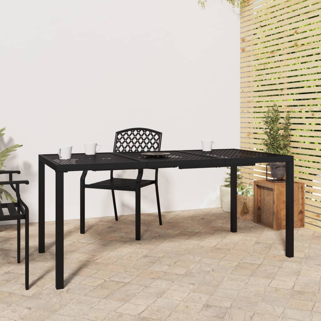 Garden Table Anthracite 165x80x72 cm Steel - Style and Chic