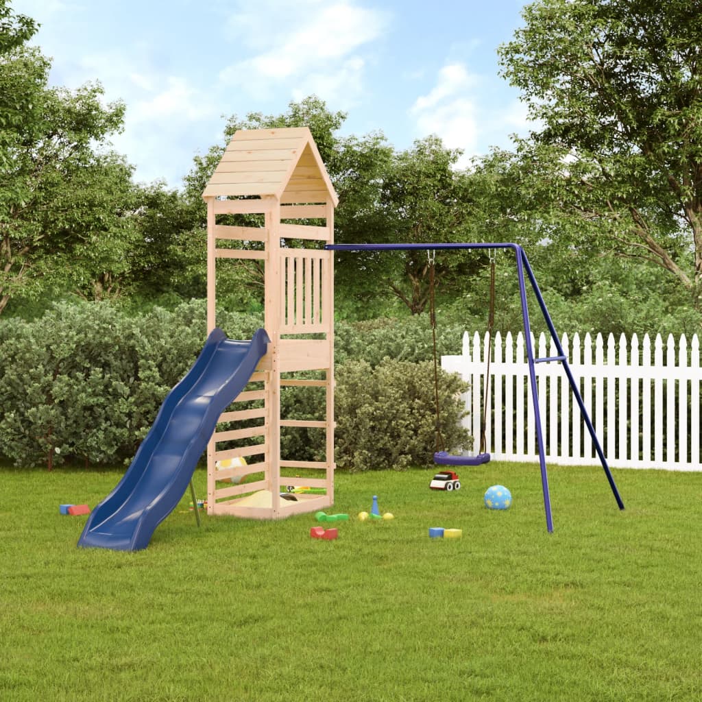 Outdoor Playset Solid Wood Pine - Merlin Deals