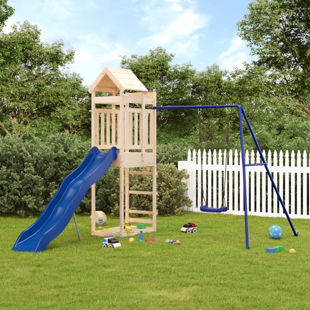 Outdoor Playset Solid Wood Pine - Merlin Deals