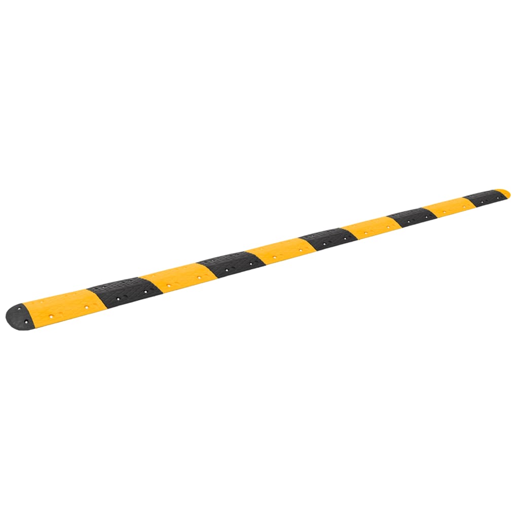 Speed Hump Yellow and Black 517x32.5x4cm Rubber - The Home Maker