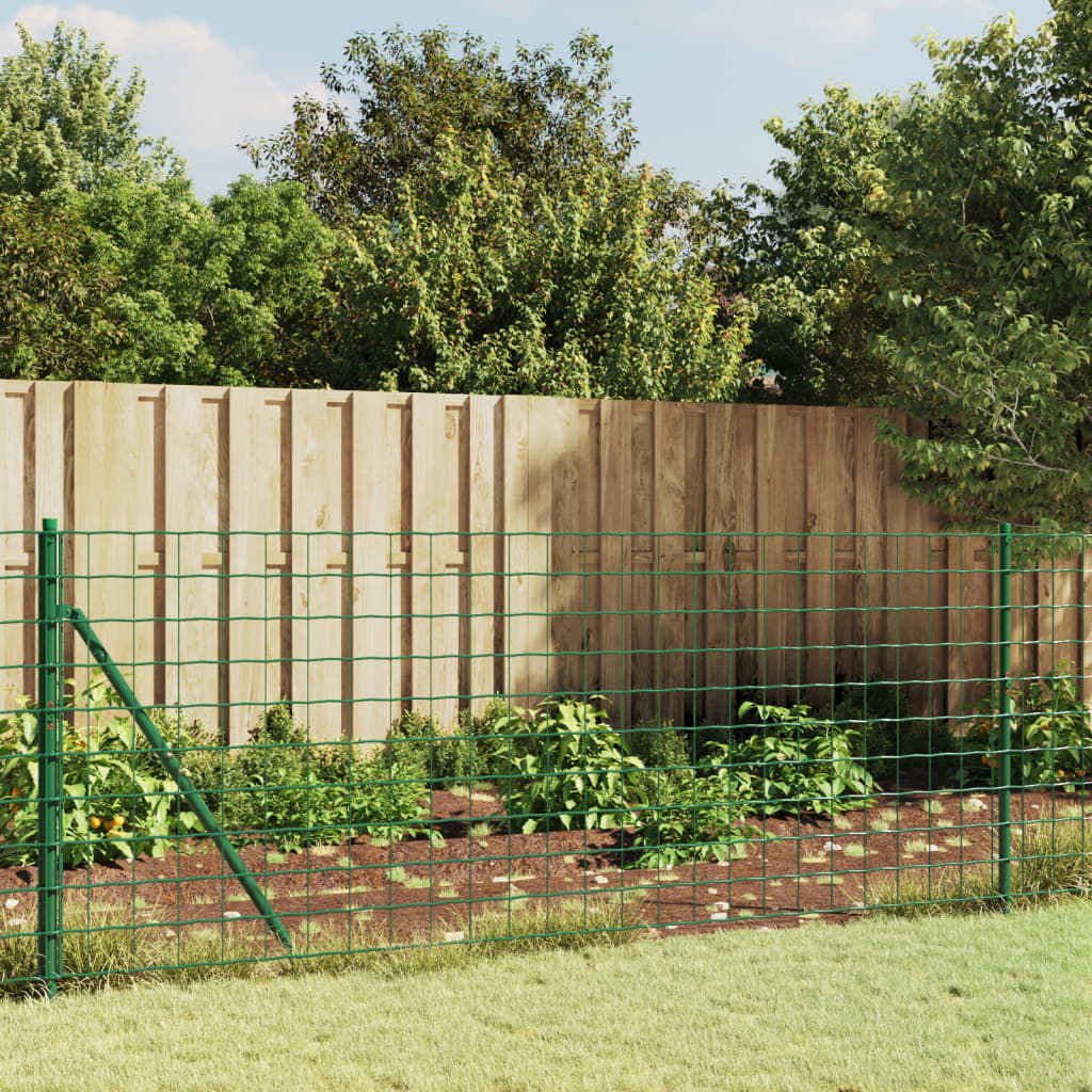 Wire Mesh Fence with Flange Green 0.8x10 m - Direct Imports