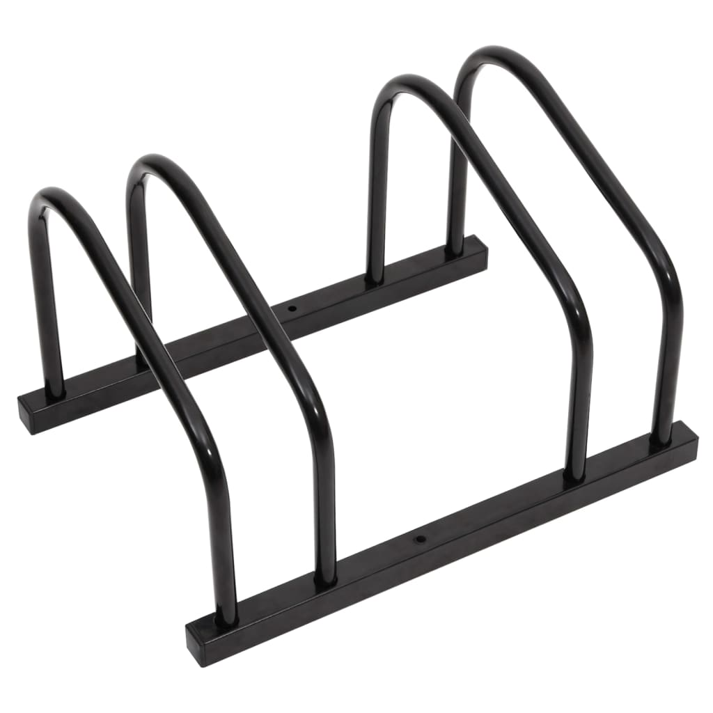Bike Rack for 2 Bikes Black Steel - Merkel Designers