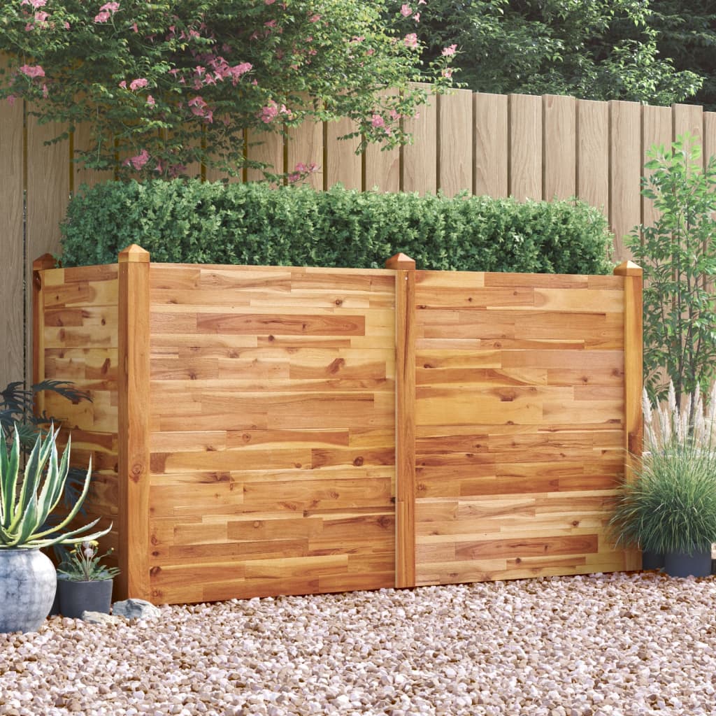 Garden Raised Bed 160x60x84 cm Solid Wood Acacia - Merkel Designers