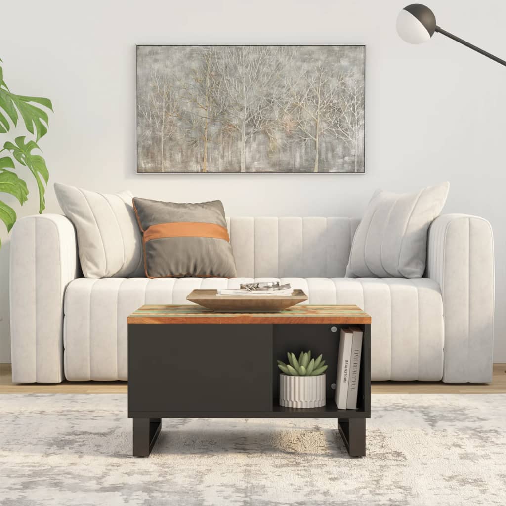 Coffee Table 60x50x35 cm Solid Wood Reclaimed - Merlin Deals