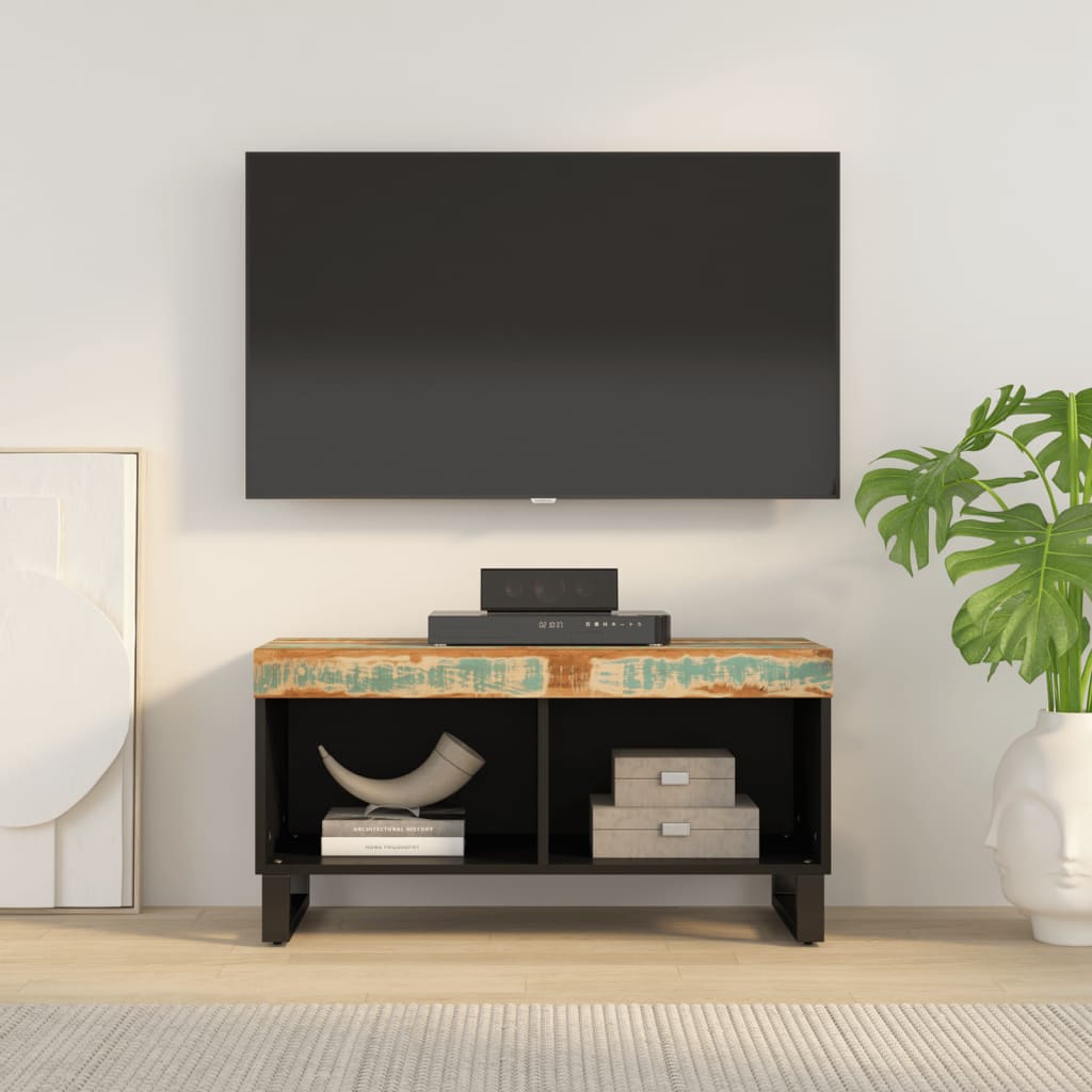 TV Cabinet 85x33x43.5 cm Solid Wood Reclaimed - R and M Furniture