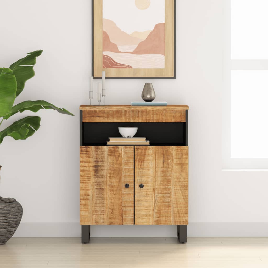 Sideboard with 2 Doors 60x33x75cm Solid Wood Mango - Sid & Sam