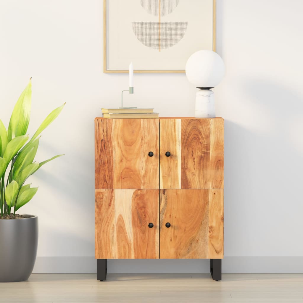 Sideboard with 4 Doors 60x33x75 cm Solid Wood Acacia - Style and Chic