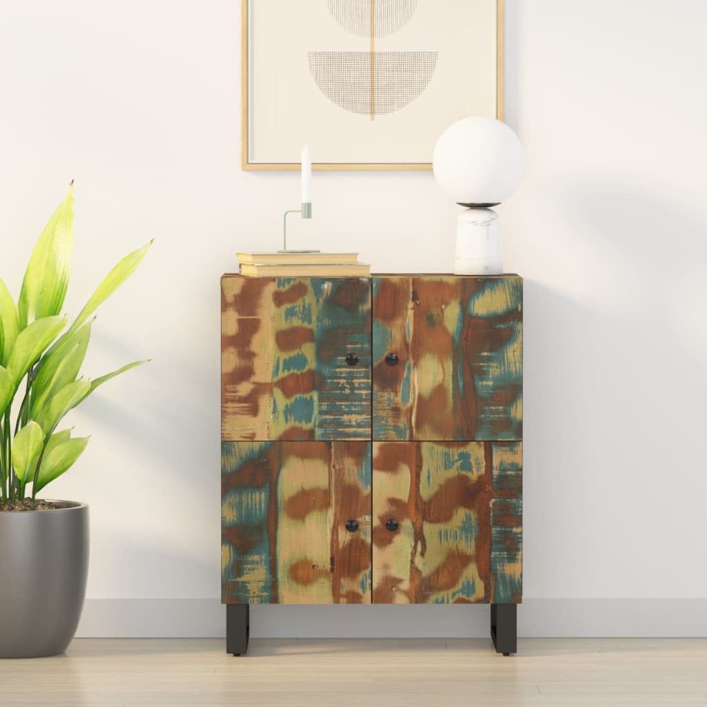 Sideboard with 4 Doors 60x33x75 cm Solid Wood Reclaimed - Millennium Furniture