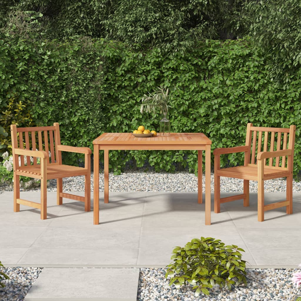 3 Piece Garden Dining Set Solid Wood Teak - Merkel Designers