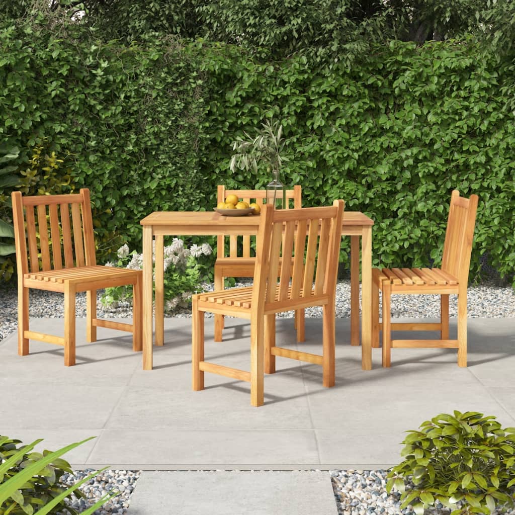5 Piece Garden Dining Set Solid Wood Teak - Millennium Furniture