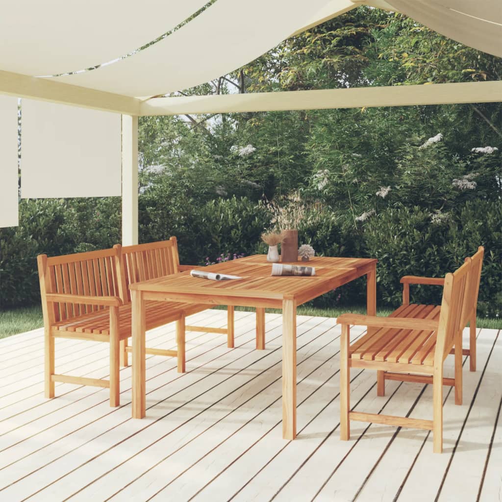 3 Piece Garden Dining Set Solid Wood Teak - Merkel Designers