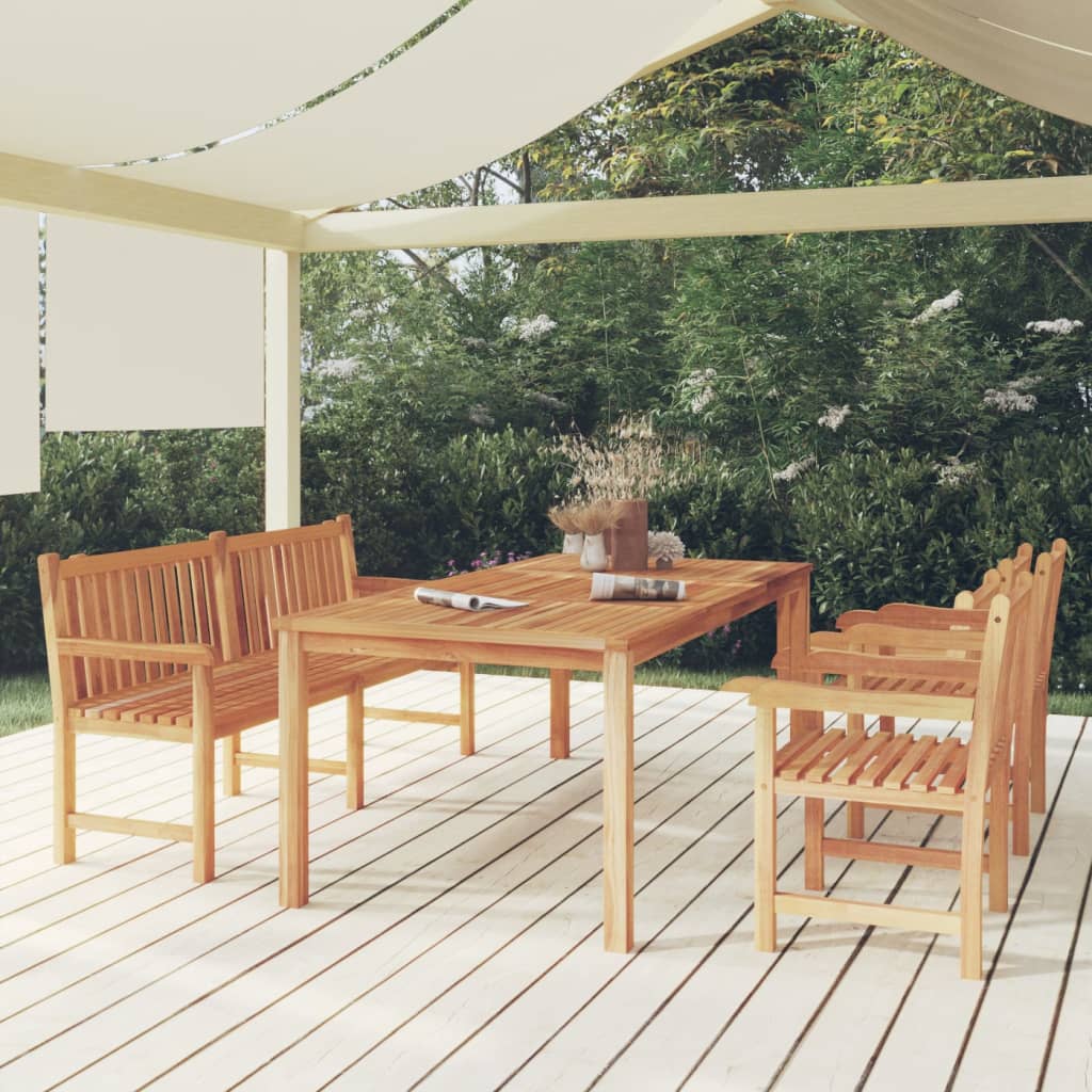 4 Piece Garden Dining Set Solid Wood Teak - The Home Maker
