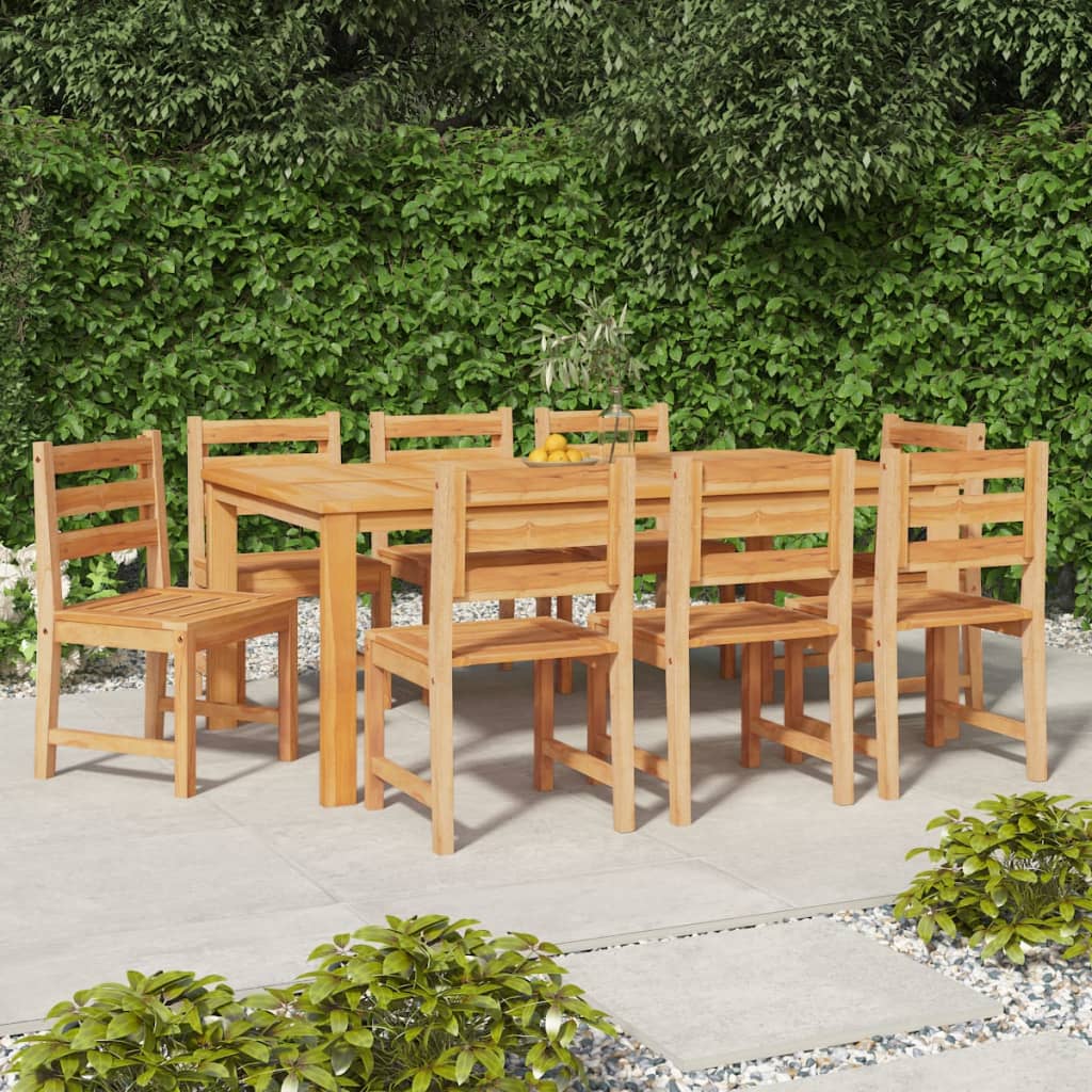 Garden Chairs 8 pcs Solid Wood Teak - Unbeatable Bargains