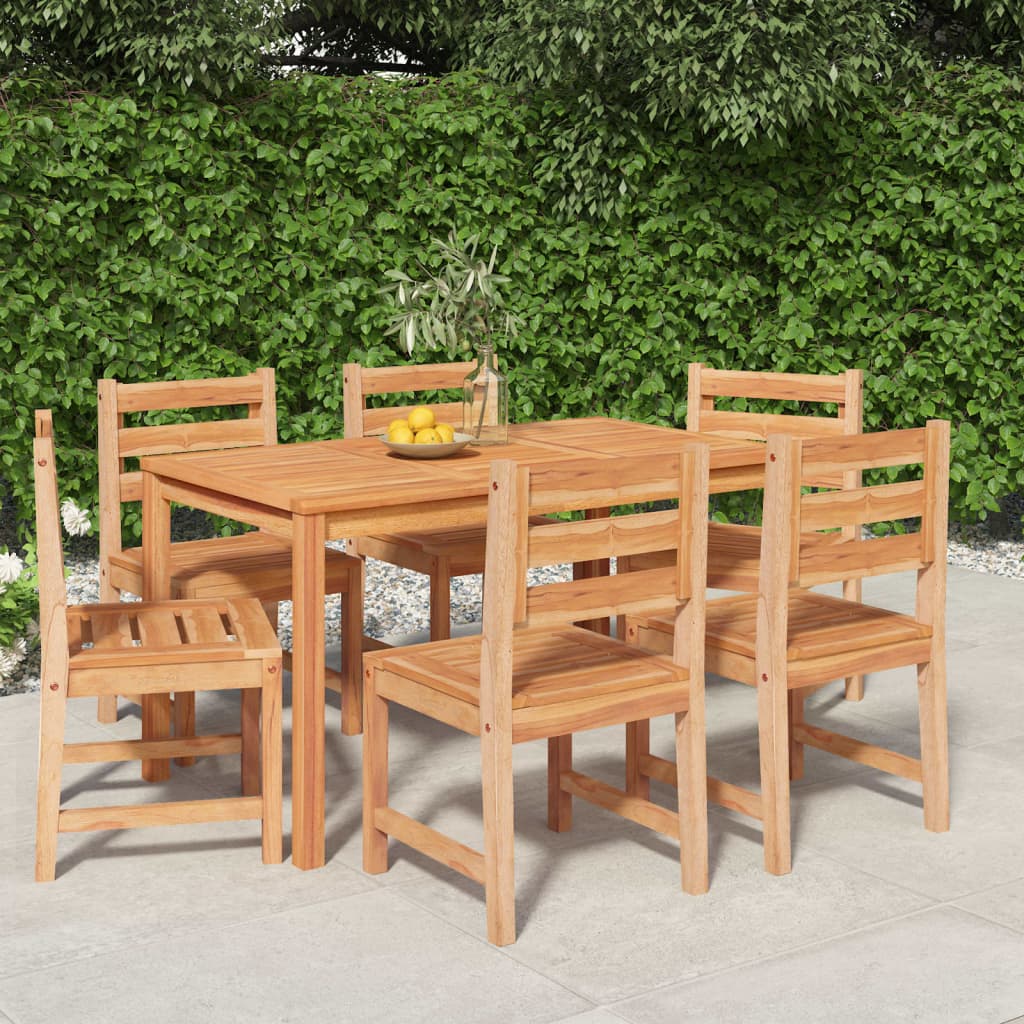 7 Piece Garden Dining Set Solid Wood Teak - Sid & Sam