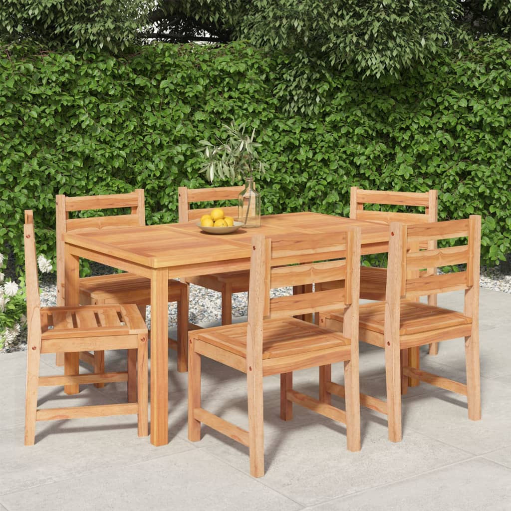 7 Piece Garden Dining Set Solid Wood Teak - Merlin Deals