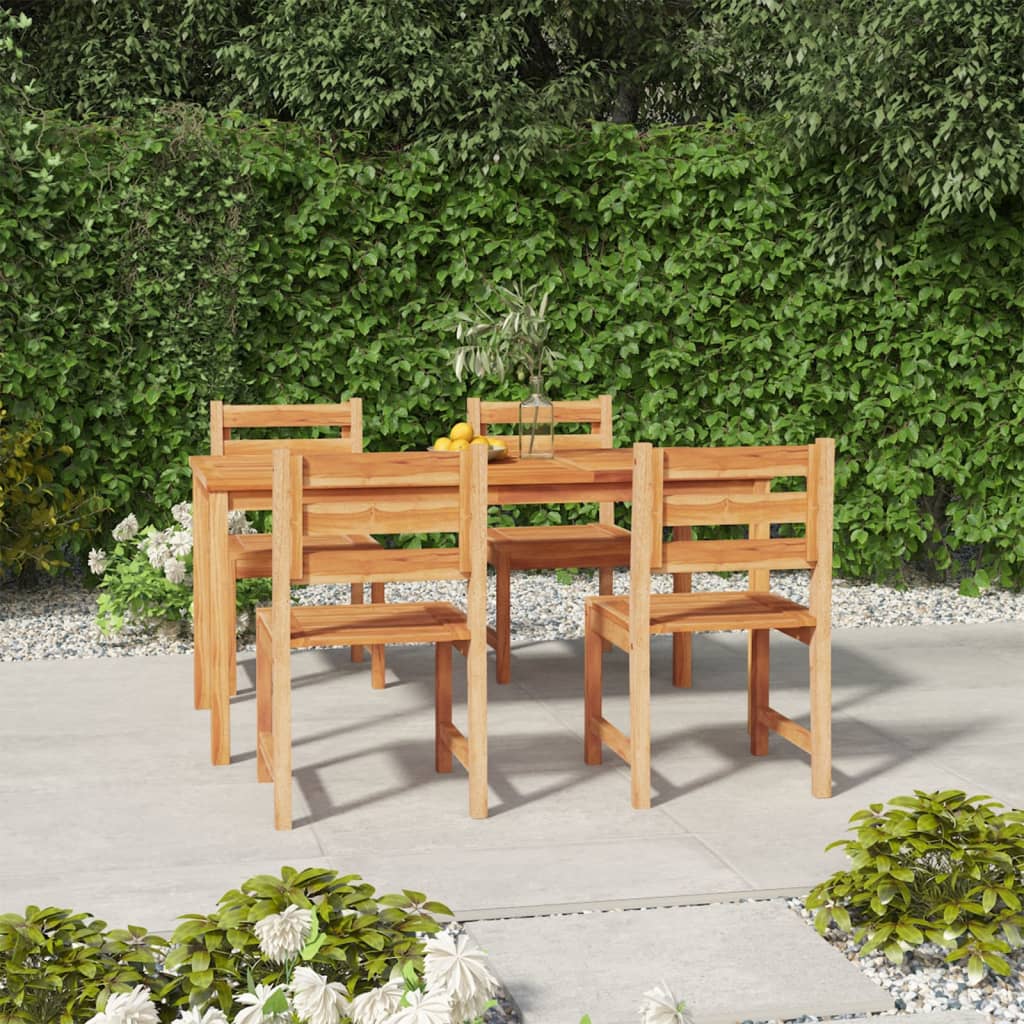 5 Piece Garden Dining Set Solid Wood Teak - Tyrell & Tyrell