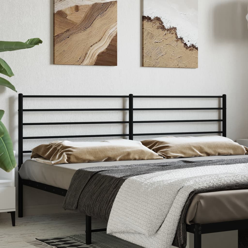 Metal Headboard Black 200cm - Tyrell & Tyrell