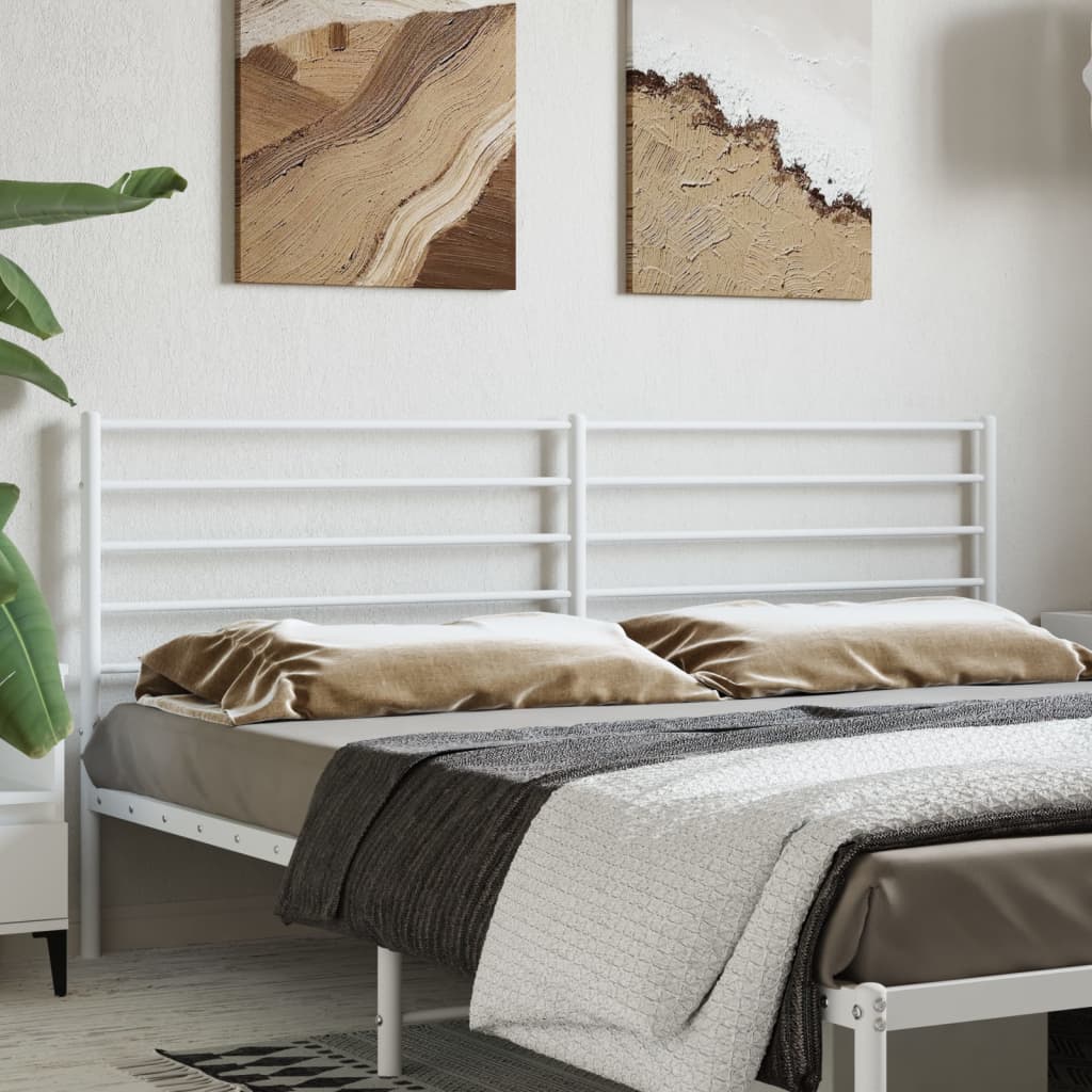 Metal Headboard White 193cm - The Home Maker