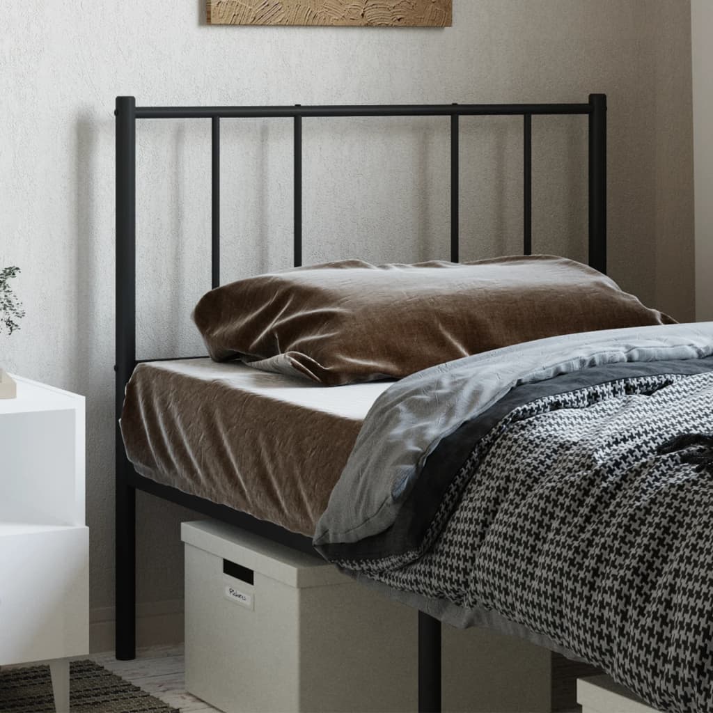 Metal Headboard Black 80cm - Casper Homes