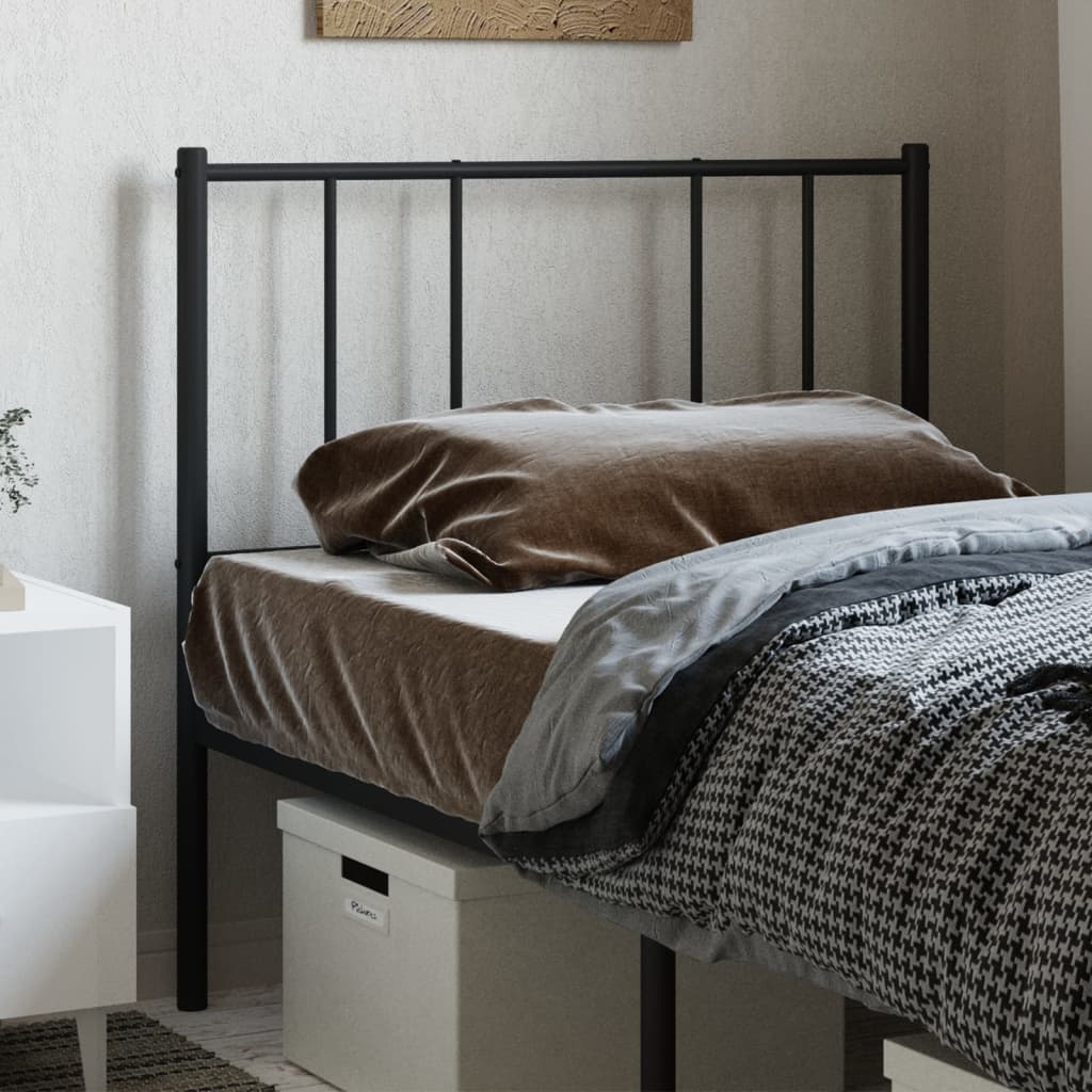 Metal Headboard Black 90cm - Merlin Deals