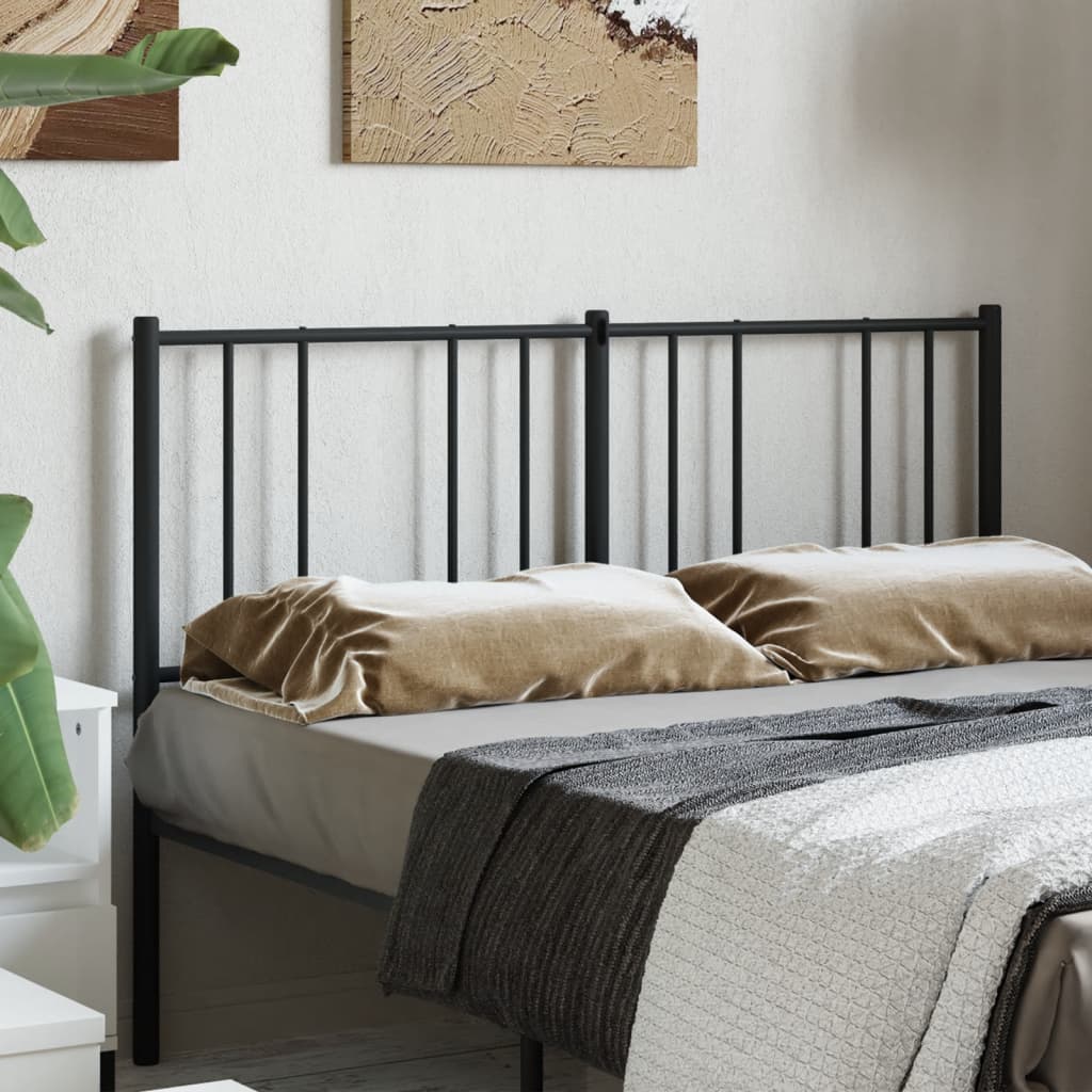 Metal Headboard Black 140cm - Style and Chic