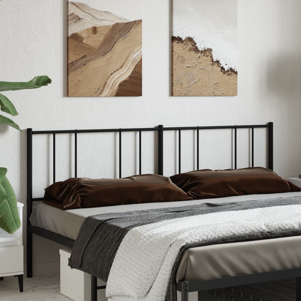Metal Headboard Black 200cm - Casper Homes