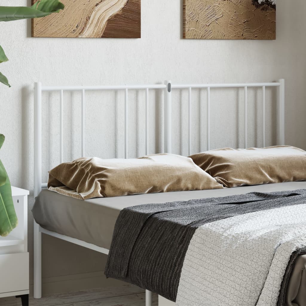 Metal Headboard White 160cm - Casper Homes